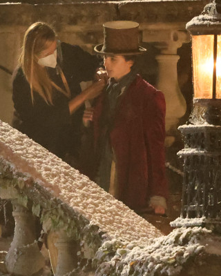 Timothée Chalamet - Wonka (2023) On Set in Bath, UK 10/14/2021