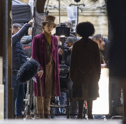 Timothée Chalamet - Wonka (2023) On Set in Oxford 02/16/2022