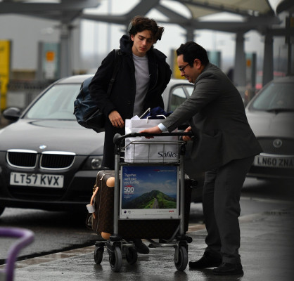 Timothée Chalamet - Heathrow Airport in London 02/19/2018