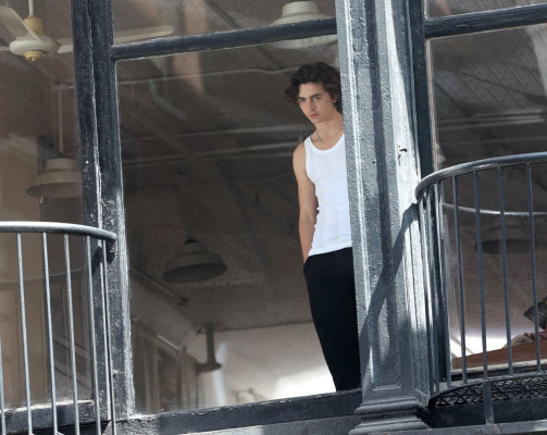 Timothée Chalamet - Chanel &#039;Bleu de Chanel&#039; On Set in New York 04/19/2023