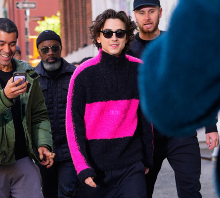 Timothée Chalamet - Chanel &#039;Bleu de Chanel&#039; On Set in New York 04/19/2023