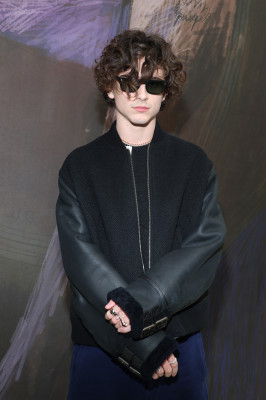 Timothée Chalamet - Loewe Menswear FW 2023-2024 Show at PFW 01/21/2023