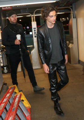 Timothée Chalamet - Chanel &#039;Bleu de Chanel&#039; On Set in Queens 04/22/2023