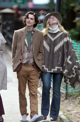 Timothée Chalamet - A Rainy Day in New York (2019) On Set in New York 09/26/2017