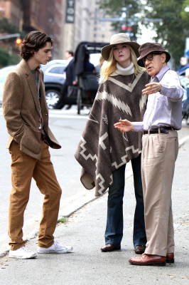 Timothée Chalamet - A Rainy Day in New York (2019) On Set in New York 09/26/2017