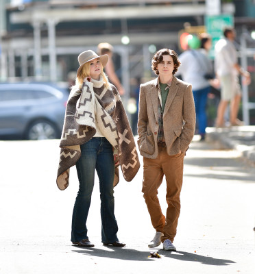 Timothée Chalamet - A Rainy Day in New York (2019) On Set in New York 09/26/2017