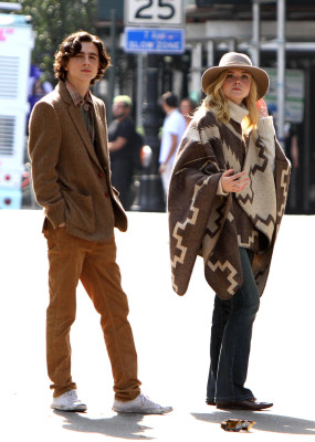 Timothée Chalamet - A Rainy Day in New York (2019) On Set in New York 09/26/2017