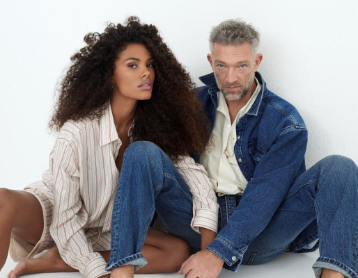 Vincent Cassel + Tina Kunakey by Dant Studio for Madame Figaro // 2021