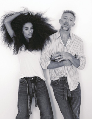 Vincent Cassel + Tina Kunakey by Dant Studio for Madame Figaro // 2021