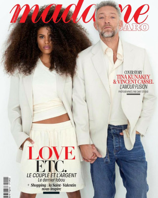 Vincent Cassel + Tina Kunakey by Dant Studio for Madame Figaro // 2021