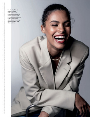 TINA KUNAKEY in Elle Magazine, Italy March 2020