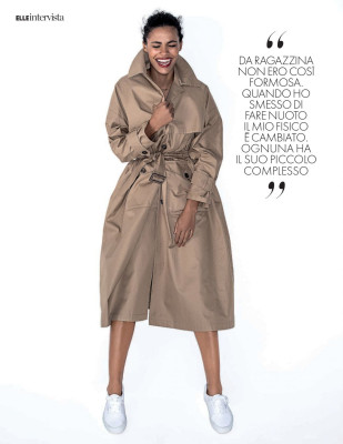 TINA KUNAKEY in Elle Magazine, Italy March 2020