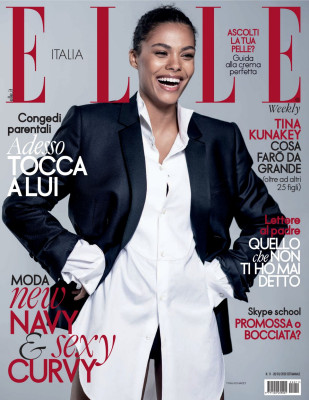 TINA KUNAKEY in Elle Magazine, Italy March 2020