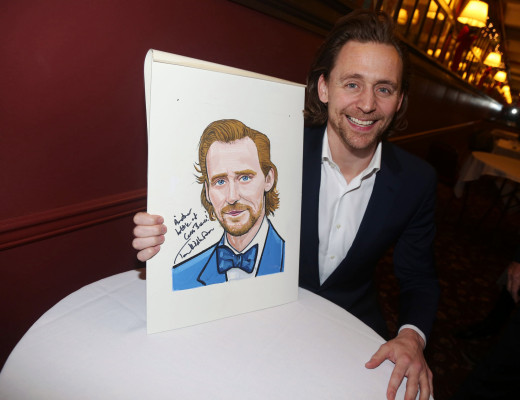 Tom Hiddleston - With Caricature for &#039;Betrayal&#039; Broadway Performance NY 12/05/19