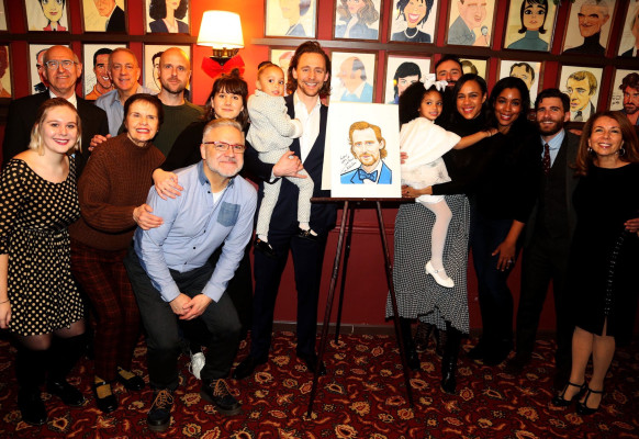 Tom Hiddleston - With Caricature for &#039;Betrayal&#039; Broadway Performance NY 12/05/19