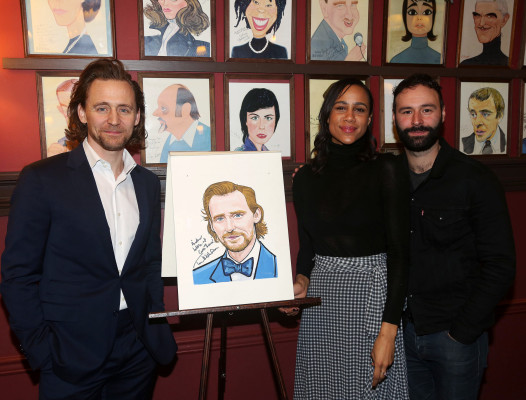 Tom Hiddleston - With Caricature for &#039;Betrayal&#039; Broadway Performance NY 12/05/19