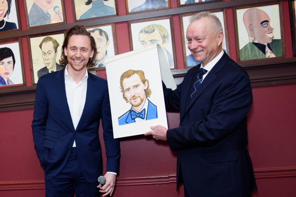 Tom Hiddleston - With Caricature for &#039;Betrayal&#039; Broadway Performance NY 12/05/19