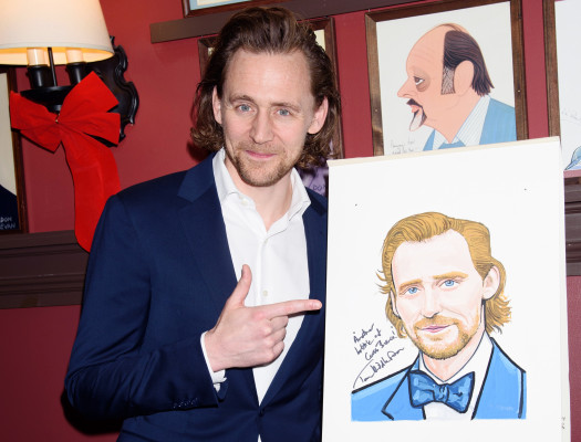 Tom Hiddleston - With Caricature for &#039;Betrayal&#039; Broadway Performance NY 12/05/19
