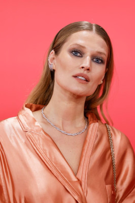 Toni Garrn attends the ARMANI Beauty Dinner on the occasion of the 74th Berlinal