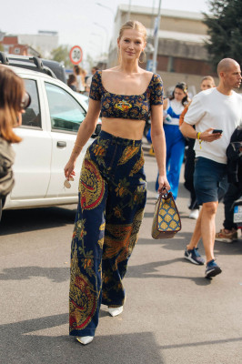 Toni Garrn - Arrive Etro Spring/Summer 2023 Fashion Show in Milan
