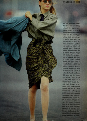 Uma Thurman for MADEMOISELLE US Feb 1987