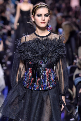 Valery Kaufman - Elie Saab FW 2017 Show at Paris Fashion Week 03/04/2017 