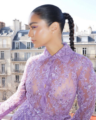 Vanessa Hudgens-Valentino Fashion Show in Paris 