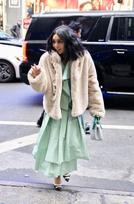 VANESSA HUDGENS Arrives at Good Morning America in New York 12/13/2018