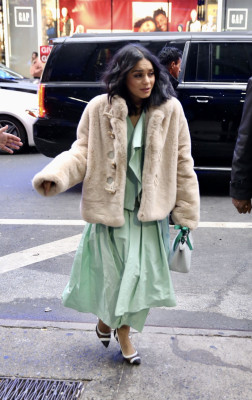 VANESSA HUDGENS Arrives at Good Morning America in New York 12/13/2018