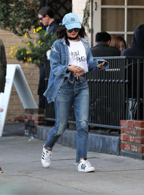 Vanessa Hudgens in Jeans at Kate Somerville Skin Clinic in West Hollywood