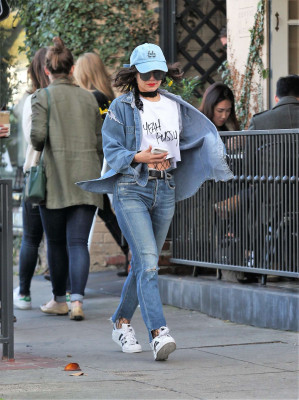 Vanessa Hudgens in Jeans at Kate Somerville Skin Clinic in West Hollywood