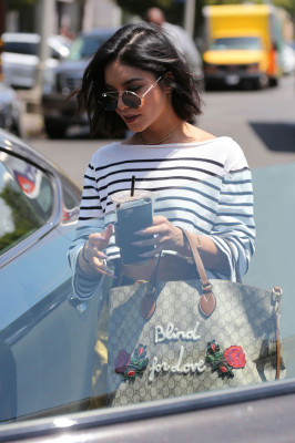 Vanessa Hudgens – Leaving Nine One Zero Salon in Los Angeles
