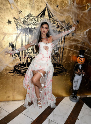 Victoria Justice at Love Zombie Halloween 2025 Party in Los Angeles
