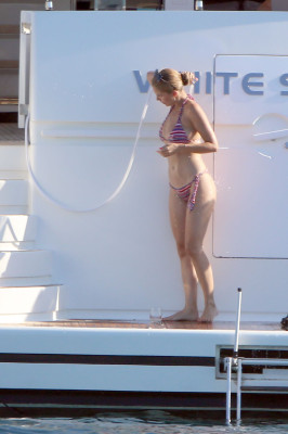 VICTORIA SILVSTEDT in Bikini at a Yacht 06/29/2020