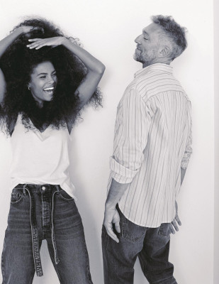 Vincent Cassel + Tina Kunakey by Dant Studio for Madame Figaro // 2021