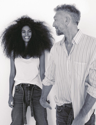 Vincent Cassel + Tina Kunakey by Dant Studio for Madame Figaro // 2021