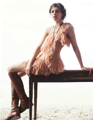 Vittoria Ceretti - photoshoot for Vogue China June 2016, by David Bellemere