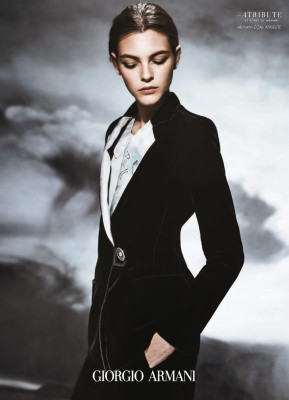  Vittoria Ceretti - Giorgio Armani Fall/Winter Campaign by Solve Sundsbo