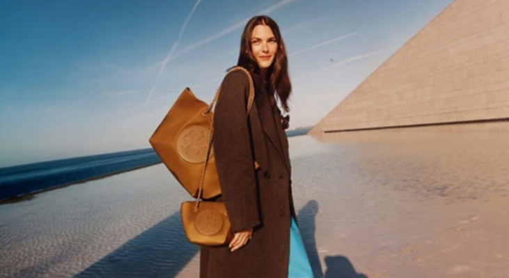Vittoria Ceretti for Tory Burch F/W 2024.25 by Jamie Hawkesworth