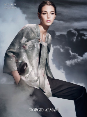  Vittoria Ceretti - Giorgio Armani Fall/Winter Campaign by Solve Sundsbo