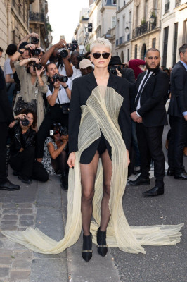 Wallis Day at Elie Saab WW S/S 2024 Show at Paris Fashion Week 09/30/23