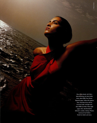Yasmeen Ghauri ~ US Harper&#039;s Bazaar January 1991 by Phillip Dixon