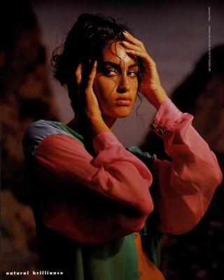 Yasmeen Ghauri ~ US Harper&#039;s Bazaar January 1991 by Phillip Dixon