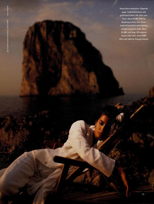 Yasmeen Ghauri for US Harper&#039;s Bazaar January 1991