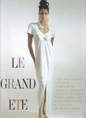 Yasmeen Ghauri for Escada catalogue spring/summer 1991