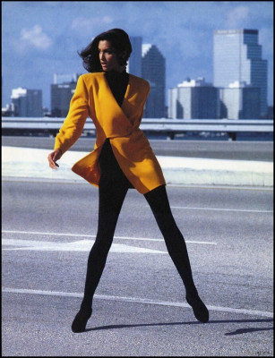 Yasmeen Ghauri by Renato Grignaschi