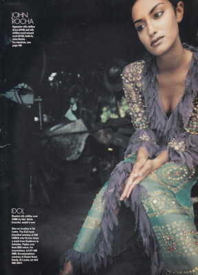 Yasmeen Ghauri ~ &quot;Red hot&quot; Elle May 1994 by Stephane Sednaoui
