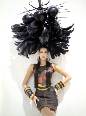 Yasmeen Ghauri ~ Gianfranco Ferre SS 1993 catalogue by Gian Paolo Barbieri