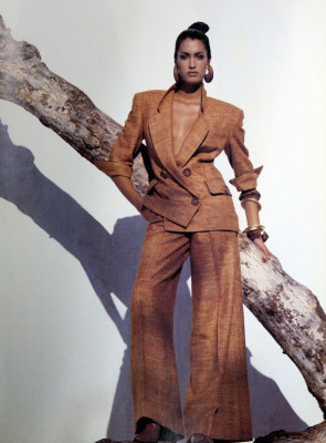 Yasmeen Ghauri ~ Gianfranco Ferre SS 1993 catalogue by Gian Paolo Barbieri