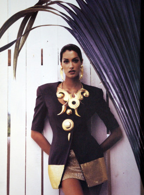 Yasmeen Ghauri ~ Gianfranco Ferre SS 1993 catalogue by Gian Paolo Barbieri
